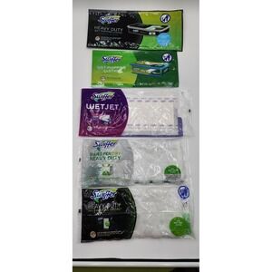 Swiffer Mop Refill Bundle Wet Jet Heavy Duty Dry Sweeping Cloths 5 Packs NEW